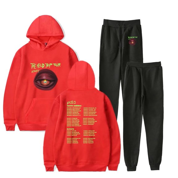 LIL YACHTY THE FIELD TRIP TOUR Merch Fall Suit Hoodies Sportswear Hooded Ankle Banded Pant Two Piece Set