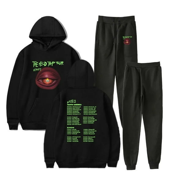 LIL YACHTY THE FIELD TRIP TOUR Merch Fall Suit Hoodies Sportswear Hooded Ankle Banded Pant Two Piece Set