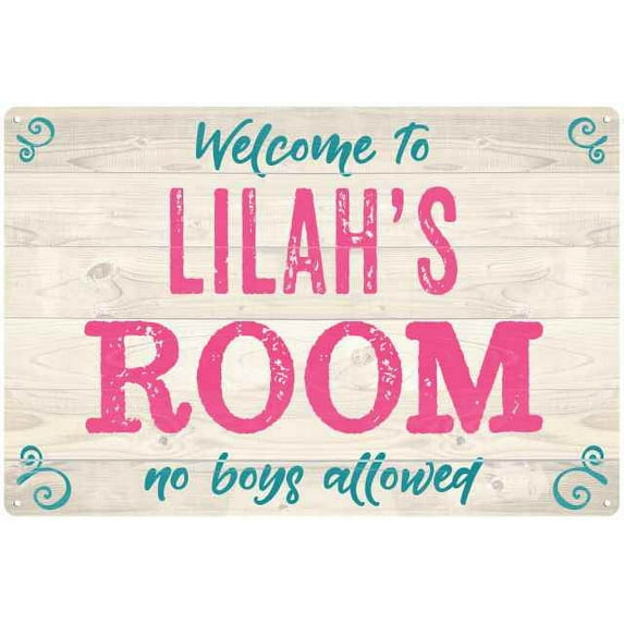 LILAH'S Room Kids Bedroom Sign 8x12 Metal Sign 208120089272