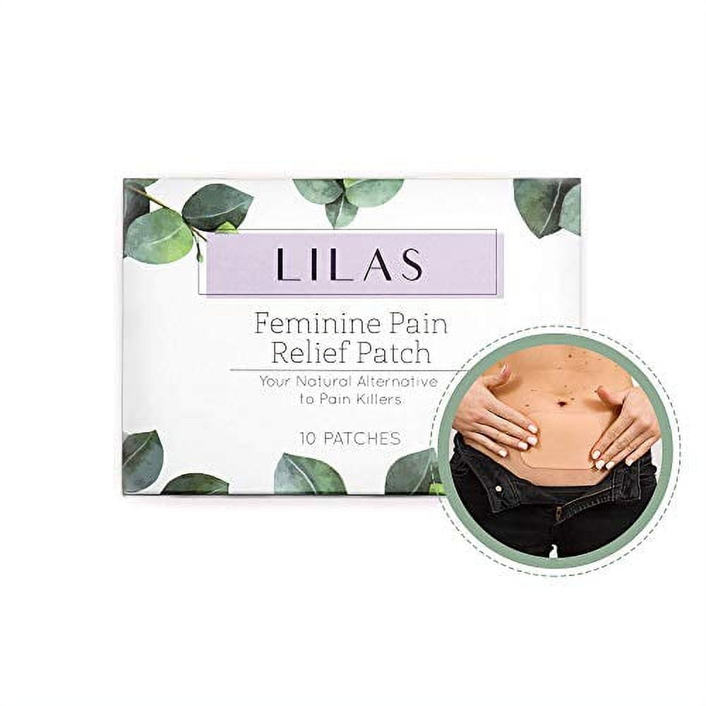 LILAS Pain Relief Patch (10 Pack) Natural Relief for Menstrual Period