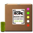 thumbnail image 1 of LILBURN ROPE CO. Nylon Mason Line #18 - Seine Twine for Brick Builder Construction - Level Plumb Guide Line - Neon Green 500 Foot Spools 24 Pack Case, 1 of 1