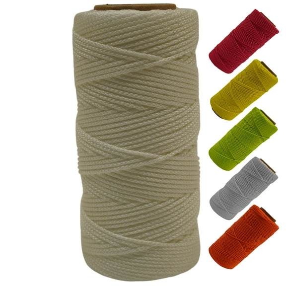 LILBURN ROPE CO. Nylon Mason Line #18 - Seine Twine for Brick Builder Construction - Level Plumb Guide Line - White 250 Foot Spool
