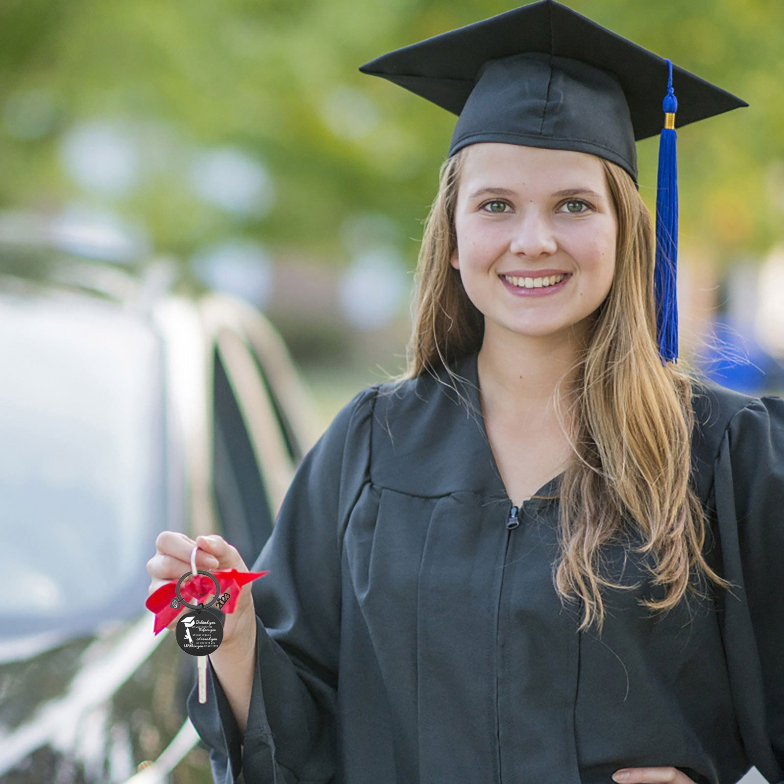 LILELIS Easy Open Key Ring 2024 Graduation Inspirational Key Chain
