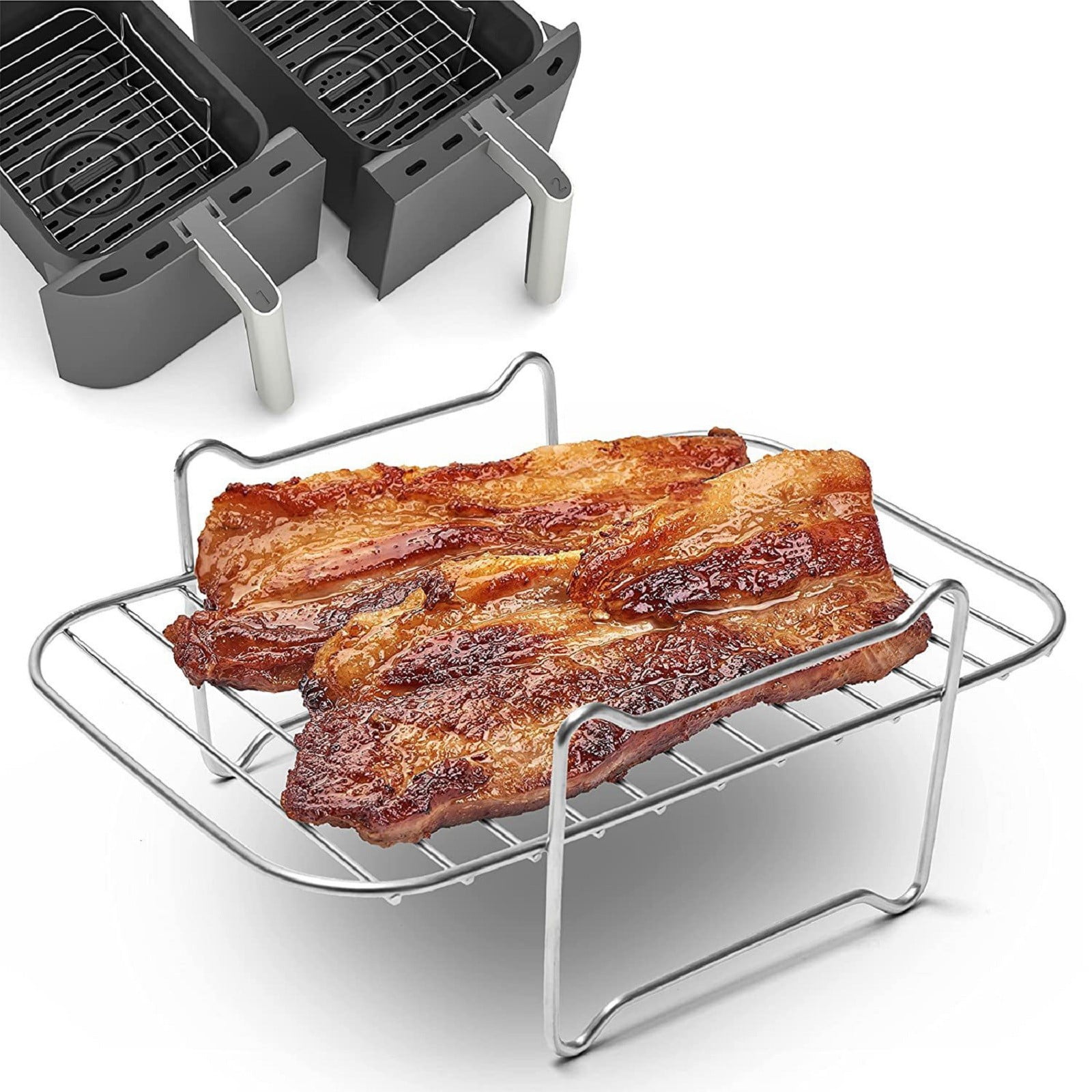 LILELIS New Air Fryer Rack For Double Air Fryers, Stainless Steel