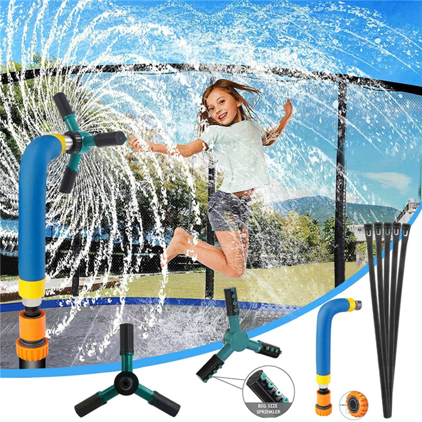 LILELIS New Sprinklers for Yard in Ground Trampoline Automatic Rotating