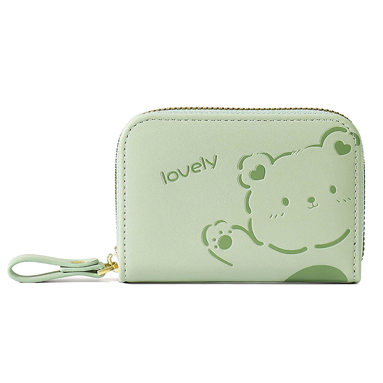 LILELIS Thirty One Wallet with Zipper Ladies Zipper Mini Card Card Holder Ladies Cartoon PU Bear Purse Gifts Walmart