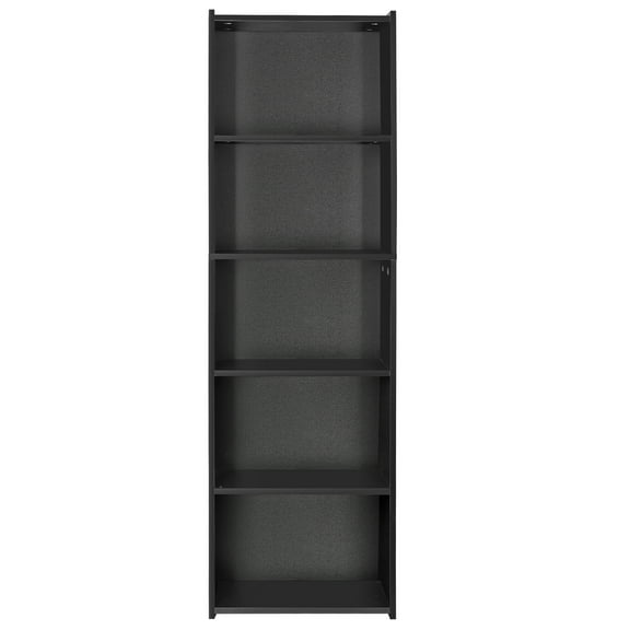 LILEYI 5-Tier Tall Narrow Bookshelf,Cube Display Rack, Modern Corner Bookshelf with Storage Space, CD Storage Cabinet for Home Office