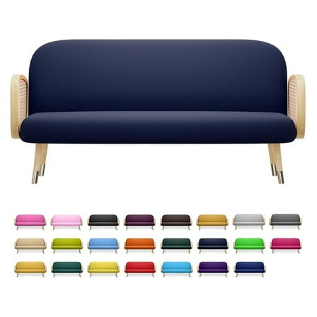 LILEYI Futon Cover Sofa Bed Slipcover Couch Cover Without Armrests Stretch Folding Futon Cover Queen Size 60"x80"x6" Navy Blue