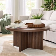 Better Homes & Gardens Lillian Fluted Coffee Table, Walnut Finish