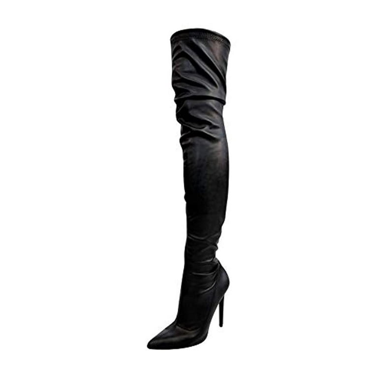 Walmart black suede best sale boots