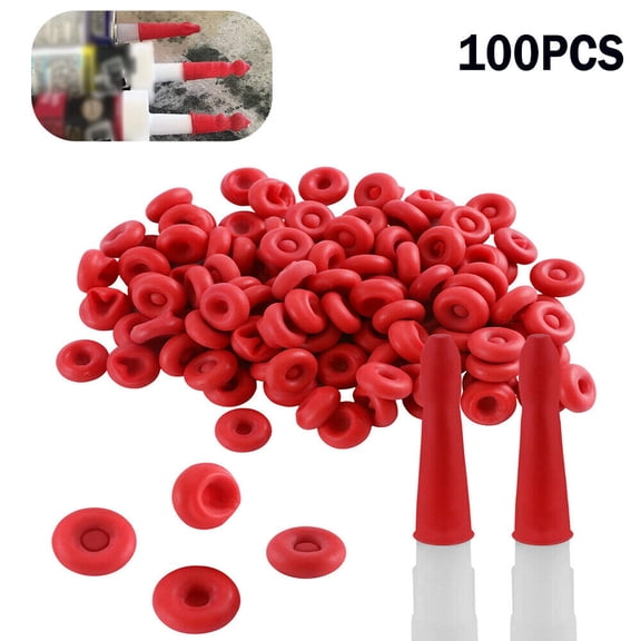 LILIANG 100PCS Re-Sealable Caulk Protective Cap Caulking Nozzle Caps Tube Tips Covers