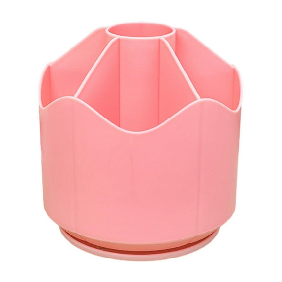 LILIANG 360-Degree Rotating Pen Holder Desktop Organizer 6 Grids Pencil Holders Stationery Makeup Brush Holder Storage Box