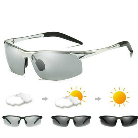 LILIANG Aluminium Mens Photochromic Polarized Sunglasses UV400 Sport Driving Eyewear