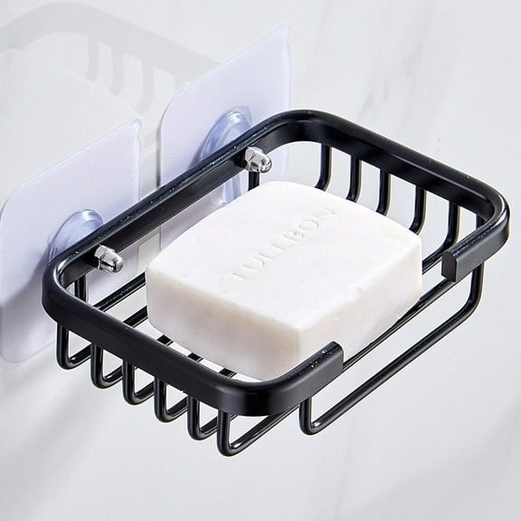 LILIANG Self-Adhesive Soap Dish Holder - Wall Mounted No Drilling Soap Tray Organizer for Home Kitchen and Bathroom Shower