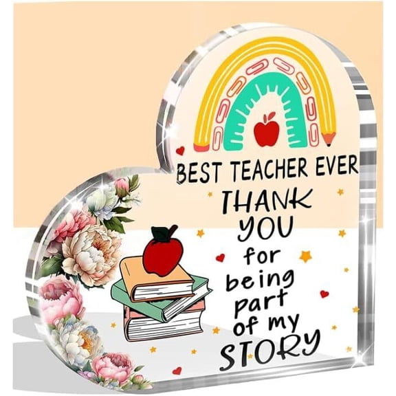 LILIANG Teacher Appreciation Gifts, Unique Gifts Ideas from Students,Teachers Day Gifts for New Teachers, Teacher Keepsake,Teaching Assistant Gift,Teacher Sign for Desk