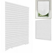 LILIANG Temporary Window Shades Light Filtering Pleated Fabric Shade No Drilling Self Adhesive Blinds Room Darkening Blinds for Home Office Window