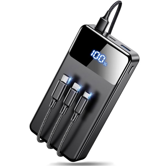 LILIO Portable Charger Power Bank60,000mAh Battery Pack, 22.5W Power Bank Fast Charging with USB Cable, Phone Charger for iPhone 17/16/15/14/13 All Series/Samsung/Android, Camping Essentials, Black