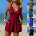 thumbnail image 1 of LILIYA 2026 Romper Swimsuits for Women Tummy Control Plus Size One Piece Swimsuit with Shorts Bathing Suit for Women, 1 of 9