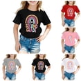 thumbnail image 1 of LILIYA Back To School Shirts for Girls Pre Kindergarten 1st 2nd 3rd Grade Fashion Short Sleeve Clothes T-Shirt Summer Outfit, 1 of 5