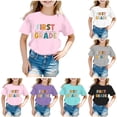 thumbnail image 1 of LILIYA Back To School Shirts for Teens Kids Hello Kindergarten First/second/third Grade Fashion Short Sleeve T-Shirt Toddler Girl Summer Clothes, 1 of 5