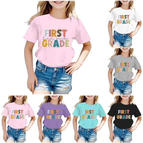 LILIYA Back To School Shirts for Teens Kids In My Preschool Era Kindergarten Trendy Short Sleeve Shirts T-Shirt Party Gift Summer Clothes