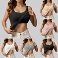 thumbnail image 1 of LILIYA Cami with Built In Bra 2 In 1 Comfy Retro Camisole Adjustable Spaghetti Strap Wirefree Support Camisole Workout Yoga Tops, 1 of 7