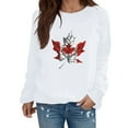 thumbnail image 1 of LILIYA Canadian Maple Leaf - Canada Souvenir Unisex Crewneck Hoodless Sweatshirt Classic Casual long sleeves Loose Lightweight Solid Color Blouse Tops, 1 of 2