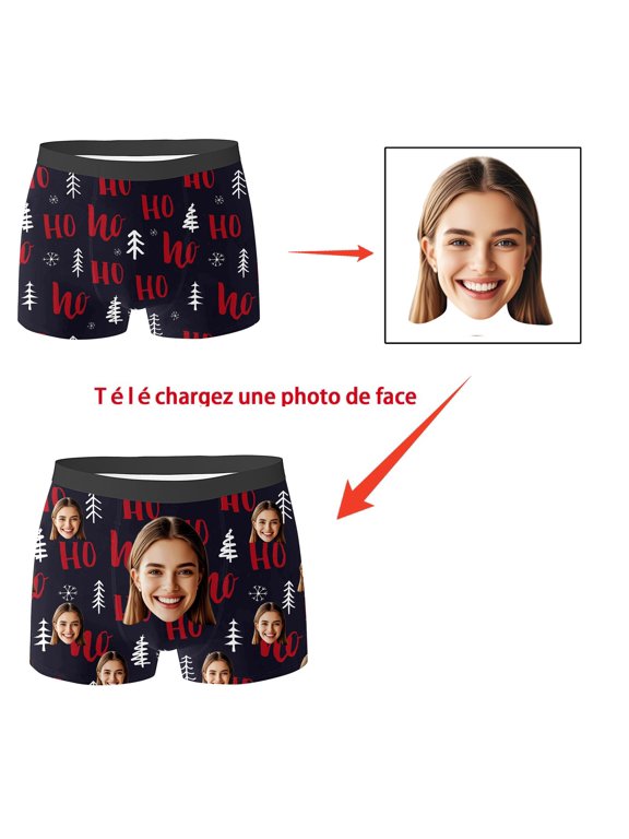 Custom Face Underwear for Boyfriend, Personalized Custom Mens Underwear, Moisture Wicking Underwear for Men, Boxer Briefs for Men, Funny Gift