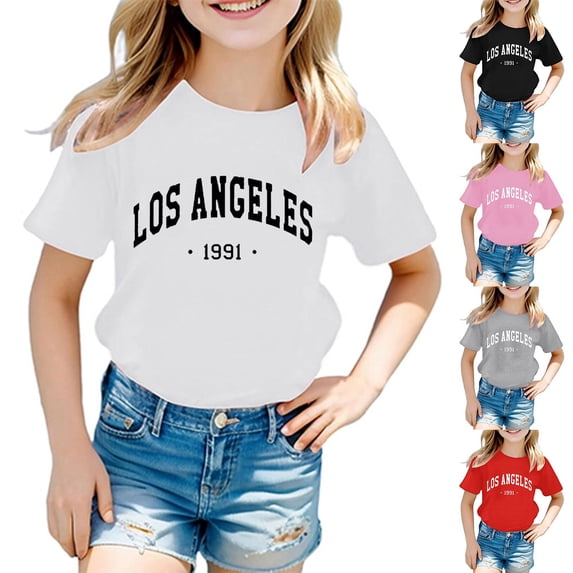 LILIYA First Day Of School Shirt Toddler Girl Happy First Day Of Kindergarten Casual Funny Short Sleeve T-Shirt Party Gift Summer Clothes