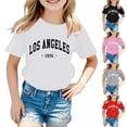 thumbnail image 1 of LILIYA First Day Of School Shirt Toddler Girl Hello Kindergarten First/second/third Grade Classic Short Sleeve Cotton T-Shirt Kids Cotton Summer Top, 1 of 5