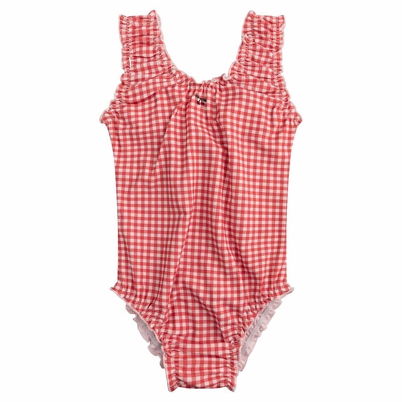 LILIYA Girls Bathing Suit Sun UPF 50+ Cute Two Piece Swimsuits For Girls With Ruffle Skirt And Rash Guard Top