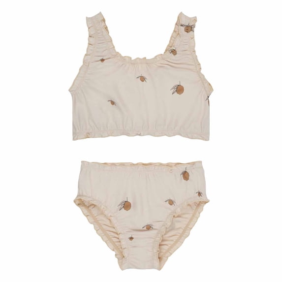 LILIYA Girls Bathing Suit Sun UPF 50 Girls Piece Swimsuit Cute Ruffle Bathing With Skirt For Toddler Kids