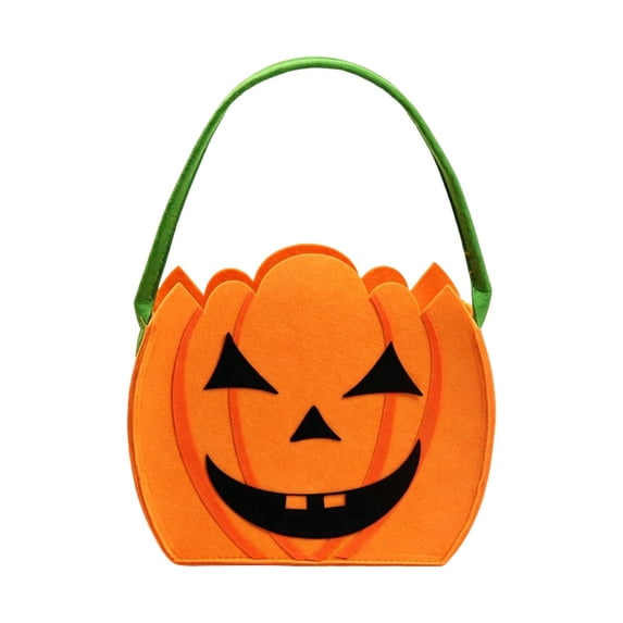 LILIYA Halloween Candy Bucket Bag, Large Capacity Cartoon Tote Bag, Spooky Party Storage Pouch, Trick or Treating Pouch Bag, Fall Holiday Seasonal Carrier Bag