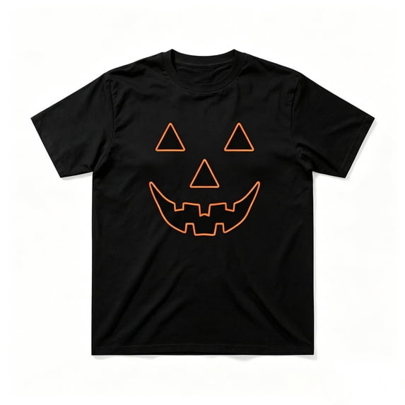LILIYA Halloween Shirts for Men Jack-O'-Lantern Face Plus Size Funny Adult Family Couple Tshirts Casual Short Sleeve Crew Neck Novelty Graphic Tee