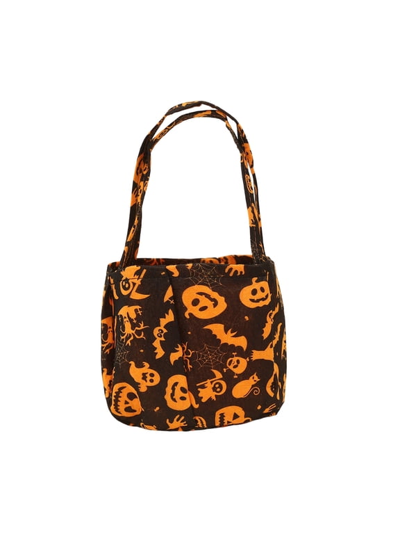 Halloween Spooky Tote Bag, Funny Scary Design Handbag Purse, Festive Holiday Party Pouch, Candy Storage Bucket Carrier, Fall Festival Accessory Carrier