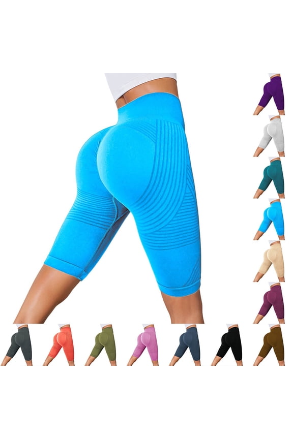 High Waisted Compression Leggings for Women, Lift & Smooth Seamless Workout Gym Yoga Shorts for Women Instant Lift, Tummy Control, Squat Proof