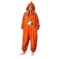 thumbnail image 1 of LILIYA Hooded Halloween Jumpsuit, Plush Adult Onesie, Unisex Loungewear for Couples Party, Long Sleeve Bodysuit with Front Pockets, Warm Cozy One-Piece Pajamas, 1 of 4