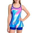 thumbnail image 1 of LILIYA Kids Swimsuits 2 Piece Relaxed Fit Solid Color Little Girls' Swimwear Breathable Girls Swimsuit Rash Guard Bathing Suit Two Piece Swimwear Swimming 3-12t, 1 of 5