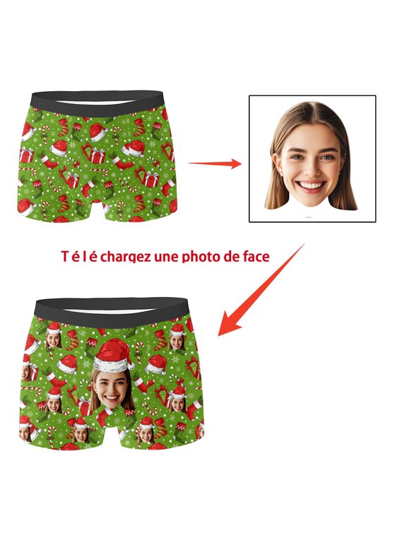 Personalized Photo Underwear for Men, Moisture Wicking Underwear for Men, Custom Boxer Briefs for Men, Soft Breathable Briefs, Mens Boxer Briefs
