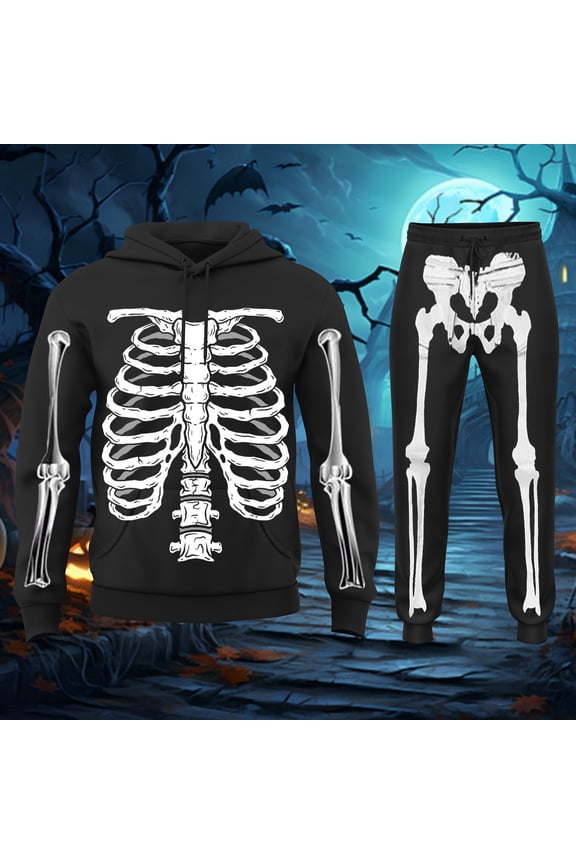 Toddler Pajamas Boys Glow in The Dark Skeleton Candy Pjs Halloween Graphic Sleepwear Kids Baby Halloween Clothes Long Sleeve Top Trousers Outfits Set 2026