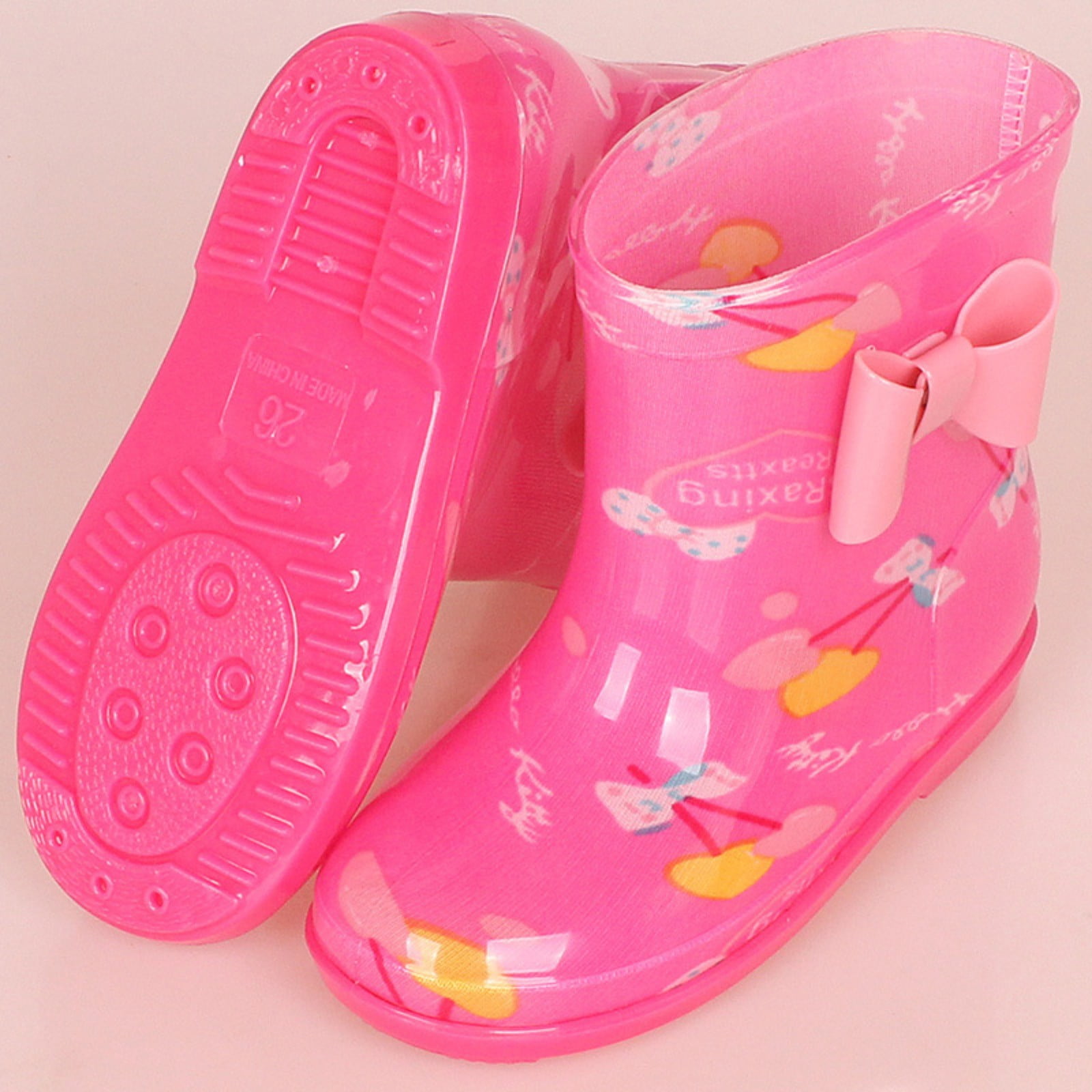 LILIYA Toddler Rain Boots Short Easy On Lightweight, Waterproof Garden ...