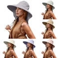 thumbnail image 1 of LILIYA Wide Brim Sun Hats for Women Ladies with Neck Flap Ponytail Hole Trendy Sun Hats Rollable UV Protection Fishing Hats UPF 50+, 1 of 5