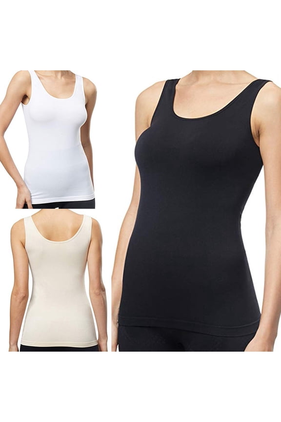 Women's Tummy Control Shapewear Tank Tops - Seamless Body Shaping Compression Top Soft Light Support Camisole for Ladies 2026
