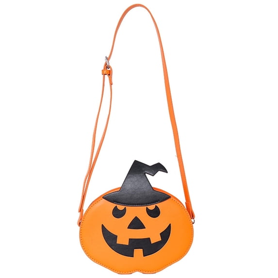LILIYA Womens Halloween Pumpkin Crossbody Bags Cute Funny Candy Purse Novelty 3D Shoulder Bag Halloween Holiday Tote Handbag with Chain