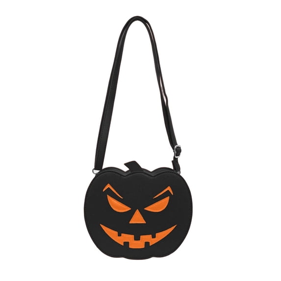 LILIYA Womens Halloween Pumpkin Crossbody Bags Cute Funny Candy Purse Novelty 3D Shoulder Bag Halloween Holiday Tote Handbag with Chain