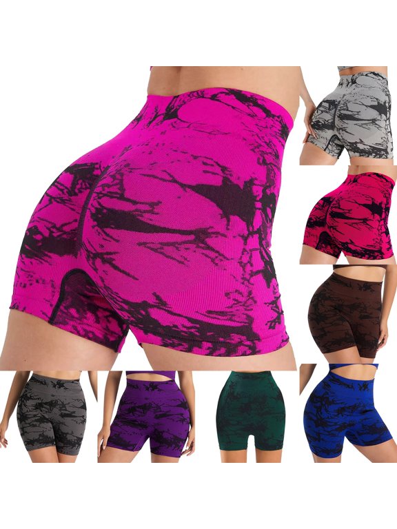 Womens Yoga Shorts Sleek High Waisted Shorts Lifting Toning Stretchy Breathable Athletic Shorts Lightweight Soft Comfy Training Shorts