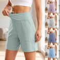 thumbnail image 1 of LILIYA Yoga Shorts for Women Wide Leg Capris Shorts High Waisted Pockets Loose Stretchy Breathable Shorts Lightweight Soft Comfy Casual Summer Shorts, 1 of 9