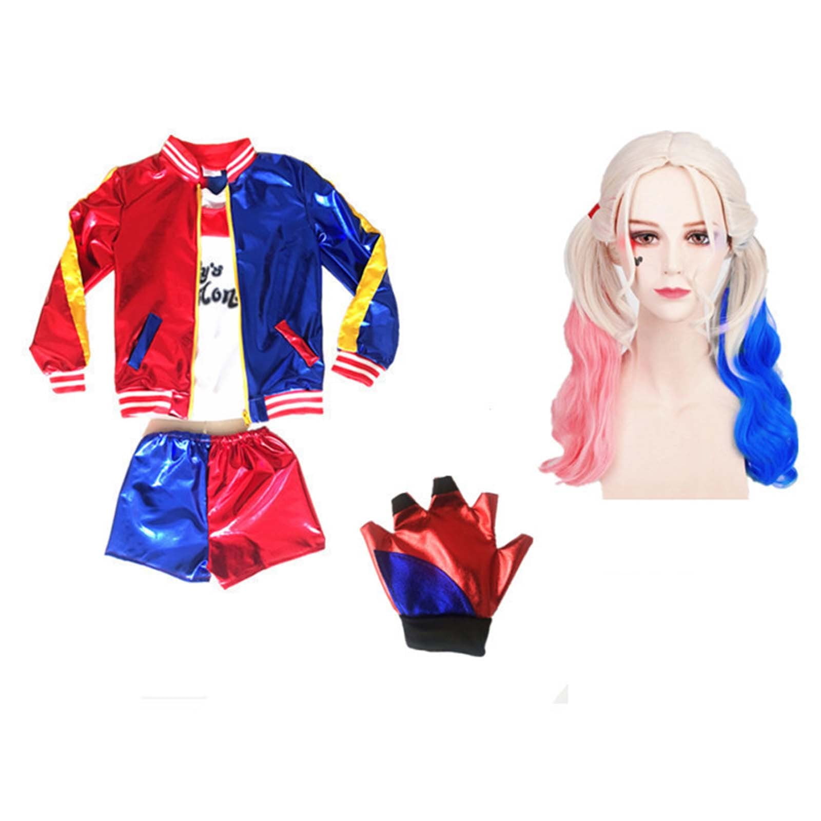 LILIy Adult Halloween Costumes Printed Jacket Wig & Accessories Body