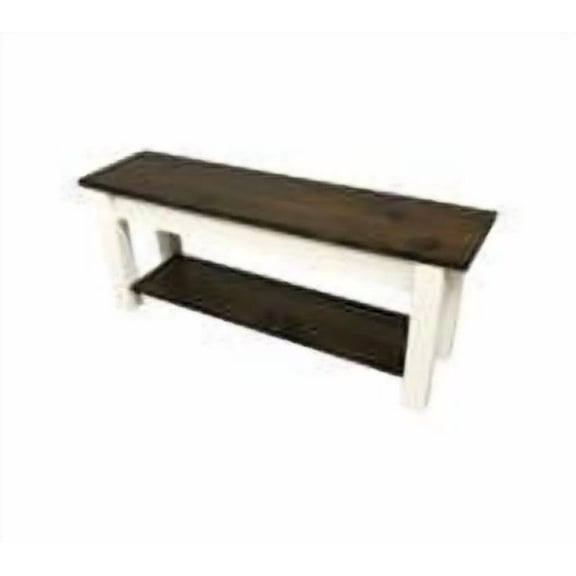 LILLIAN HOMESTEAD BENCH WITH SHELF-36