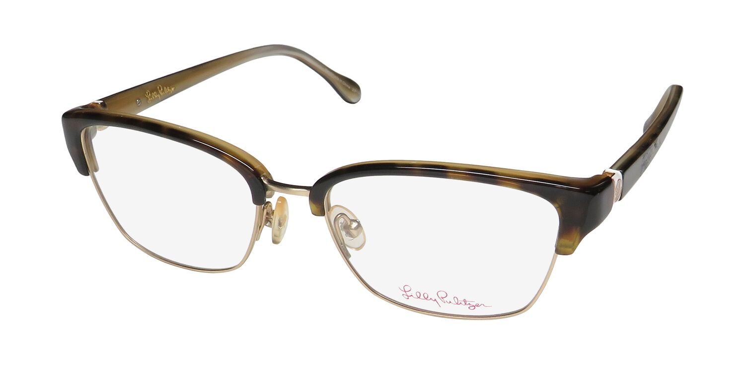 Lilly Pulitzer Tortoiseshell Cat-Eye Glasses - Brown and Black June Eyeglasses Frames by Lilly Pulitzer main image 4
